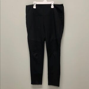 Parasuco Black Motto Leggings Size Medium EUC